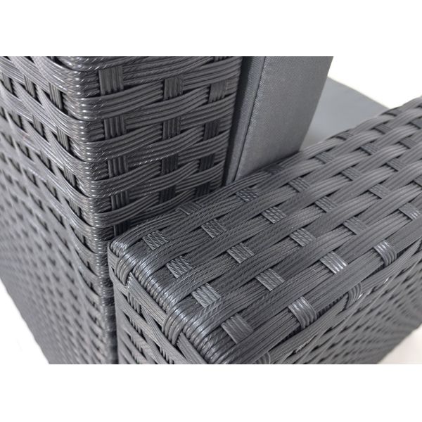 Furniture Wholesaler Outdoor Living Seating Sectional Poly Rattan Wicker Garden Chair China Customized Love Chair and Bench