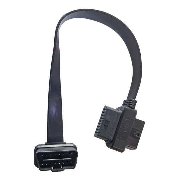 T Type Flat OBDII Diagnostic Cable J1962 16 Pin Male To Female Length 30cm