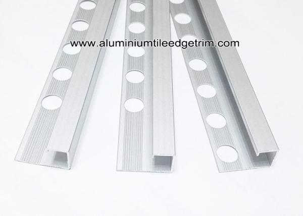 12mm Metal Box Edge Tile Corner Trim With Satin Matt Silver For Countertop