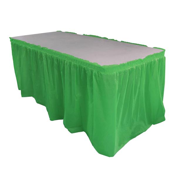 Jupe en plastique de Tableau de partie de jupe imperméable jetable de Tableau de vert vert