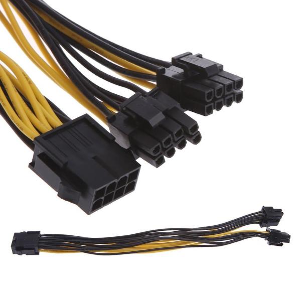 CPU 8pin to Dual PCI-E 8pin(6+2) Video Card Power Adapter Cable
