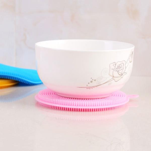 Heat Insulation Dishwashing Bulk Kitchen Supplies Silicone Dish Scrubber
