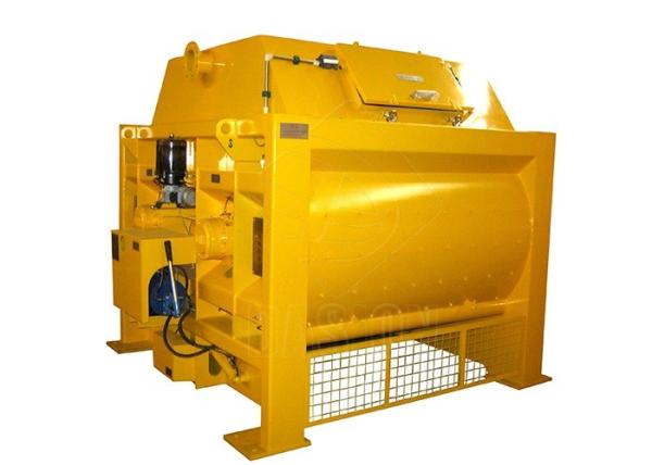 Towable Double Shaft Concrete Mixer Machine , 1000L Automatic Stone Cement Mixer