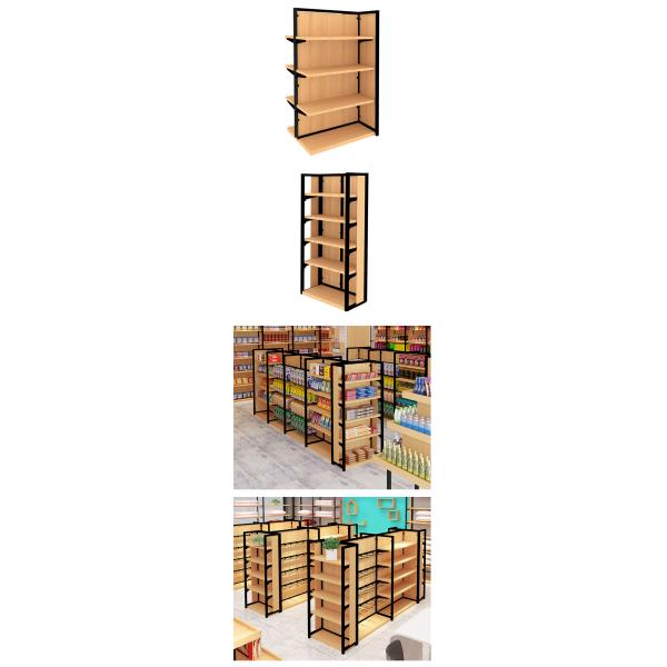Cold Rolled Steel Customized Supermarket Display Shelving Racks