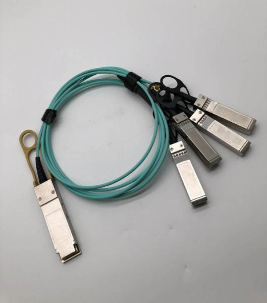 40G QSFP+ à fuga ótica de 4x SFP+ AOC cabografam 5m OM3 850nm multimodos
