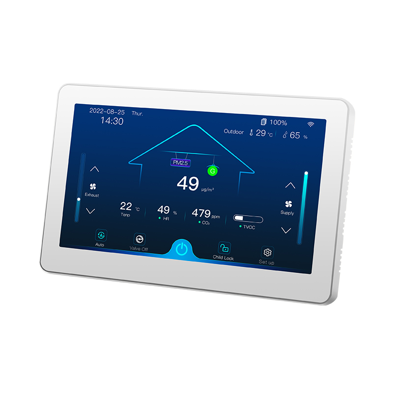 Smart Fresh Air Ventilation System with RS485 Network, Room Air Quality Sensors & Motorized Valves