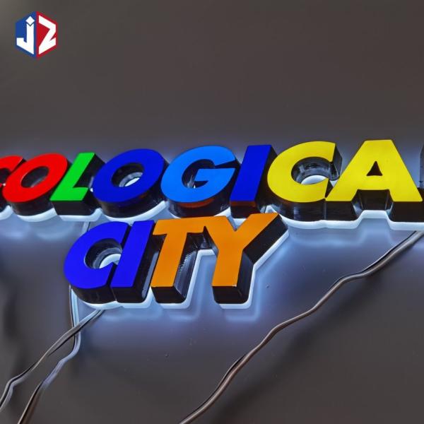 Windproof 3D LED Acrylic Signage Indoor Outdoor Advertising