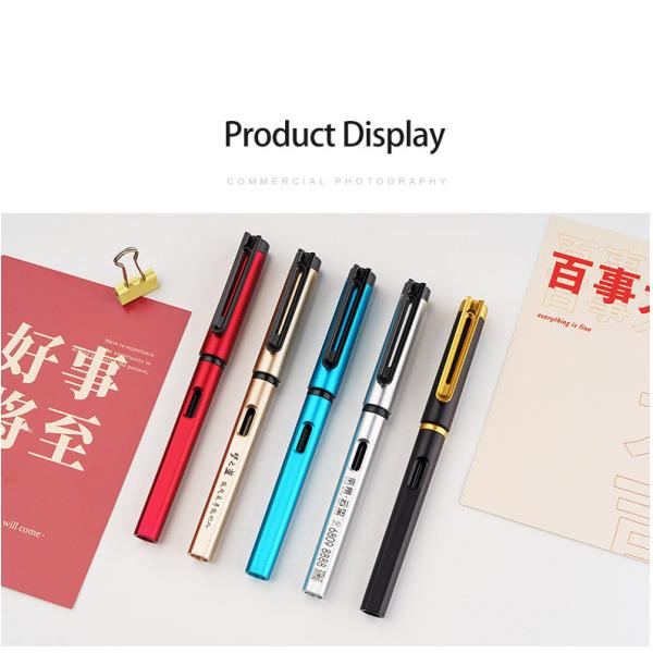 Multi Color Plastic Creative Gel Ink Pen Metallic Painting Advertising Signature Pen