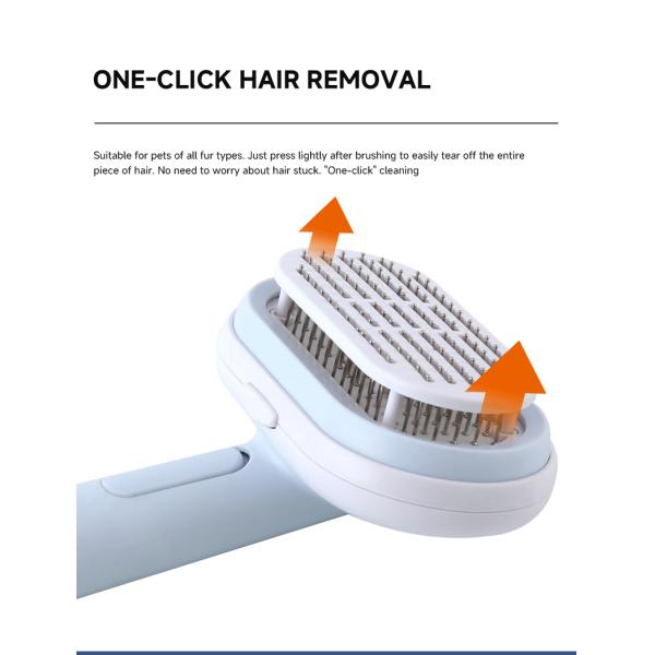 Hair Dematting Pin Comb Pet Grooming Kit Self Cleaning Slicker Brush Shedding Tool