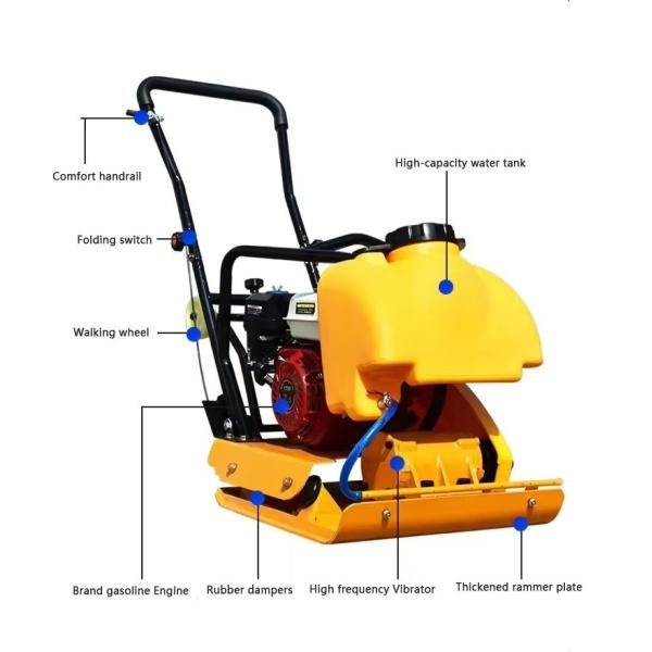 Soil Compaction Equipment 90kg Customized Honda Engine Ce Vibratory Plate Soil Compactor with High Load Moment