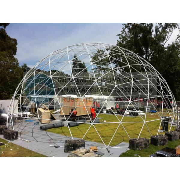 850gsm PVC fabric Geodesic Heat Proof Event Dome Tent 20m Diameter