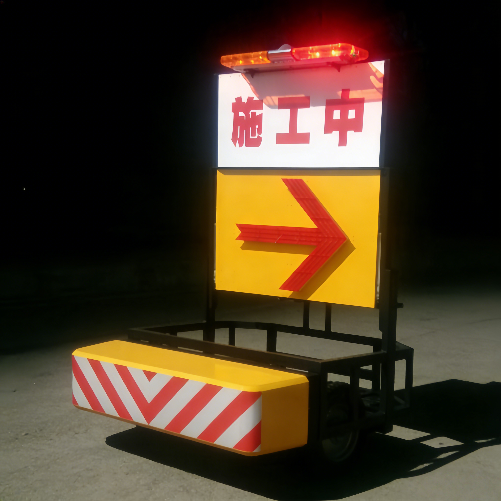 Buzzer Aluminium Traction Type Mobile Vehicle Barrier Anti Collision