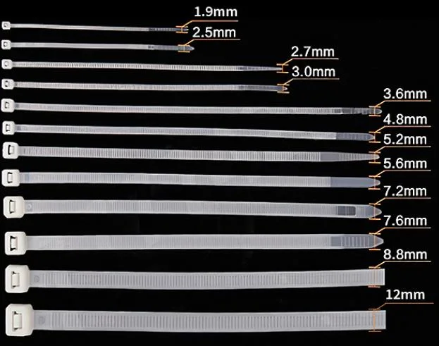 100pcs Uv Resistant Nylon Cable Tie Heavy Duty With Self-Locking