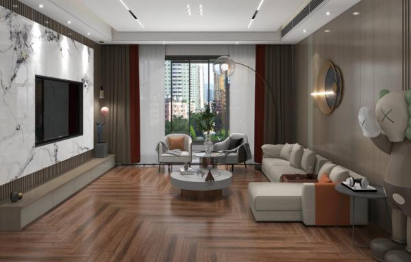 200x1200mm Wooden Porcelain Tiles Silvery Brown for Floor and Wall