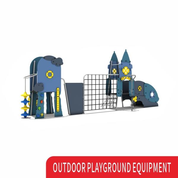 Equipamento de playground de crianças personalizado grande escorrega de plástico crianças ao ar livre