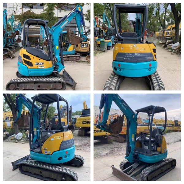 Used KUBOTA U-20 Mini Excavator 2 Ton Compact Crawler Digger Hydraulic Construction Equipment Verified Export