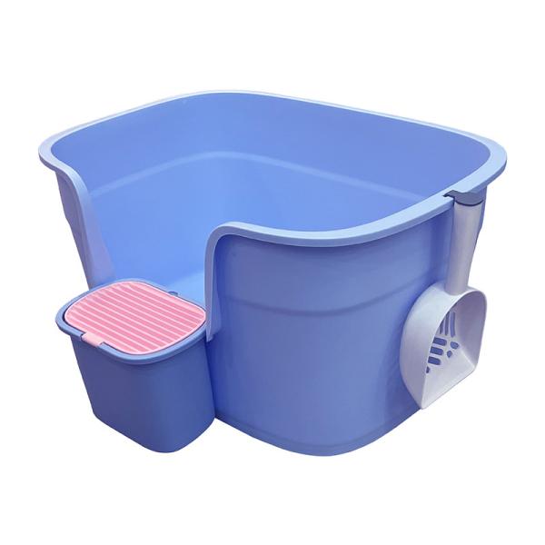 Litière pour chat semi-fermée pour animaux de compagnie en plastique PP biodégradable