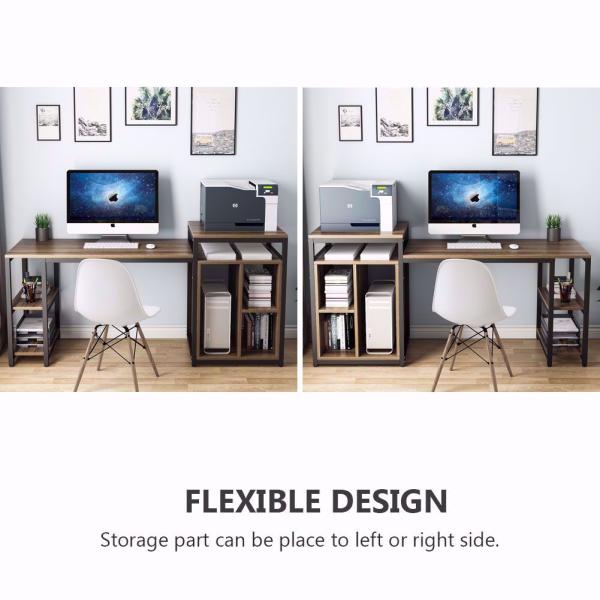 Commercial Soho Home Office Desk with Book Shelves Modern Furniture Metal and Wood