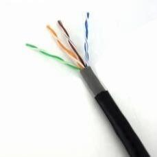 CAT6A exterior Lan Cable Utp 305m 23/24 de cobre desencapado do preto Calibre de diâmetro de fios
