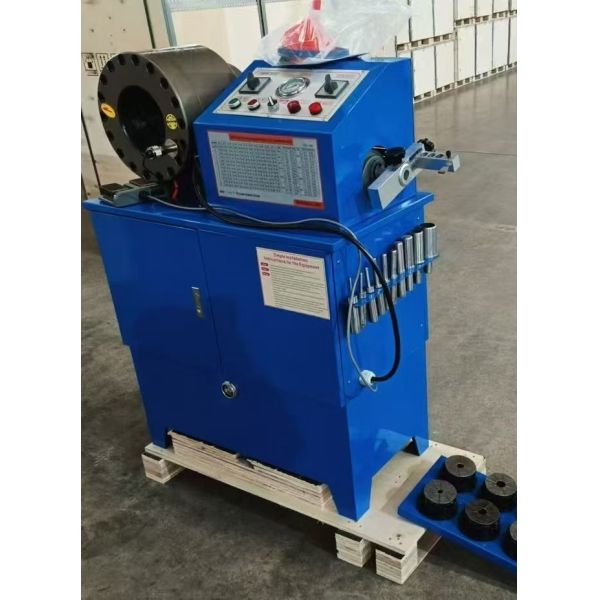 6-51mm 2 Inch Blue Color 10 Dies Hydraulic Hose Crimping Machine With Dual Functionality And Hose Skiving Machine 2 Functions Into One Machine Crimping/skiving For Industrial Applications