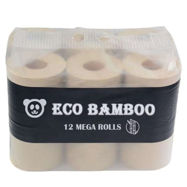 Factory Wholesale Custom Printed Bulk Bathroom Soft Bamboo Pulp Toilet Paper Roll Premium Quality and Eco-Friendly