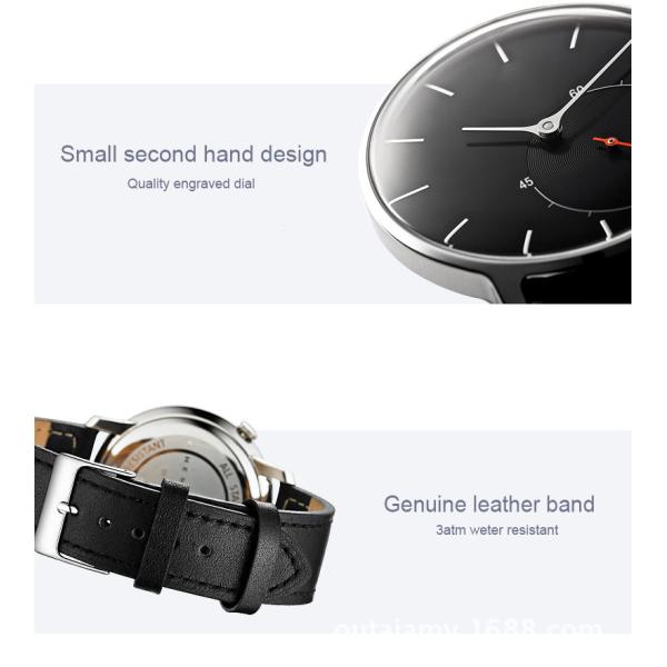 Mens Vintage Leather Watches Custom Leather Dress Watch 316L SS Case