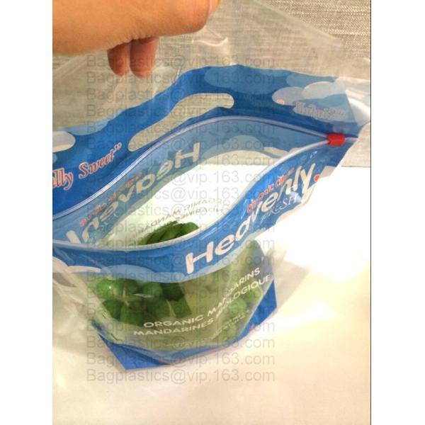 breathable opp cellophane plastic fresh vegetables packaging bag, vegetable fresh keeping freezer bag, reusable zipper s