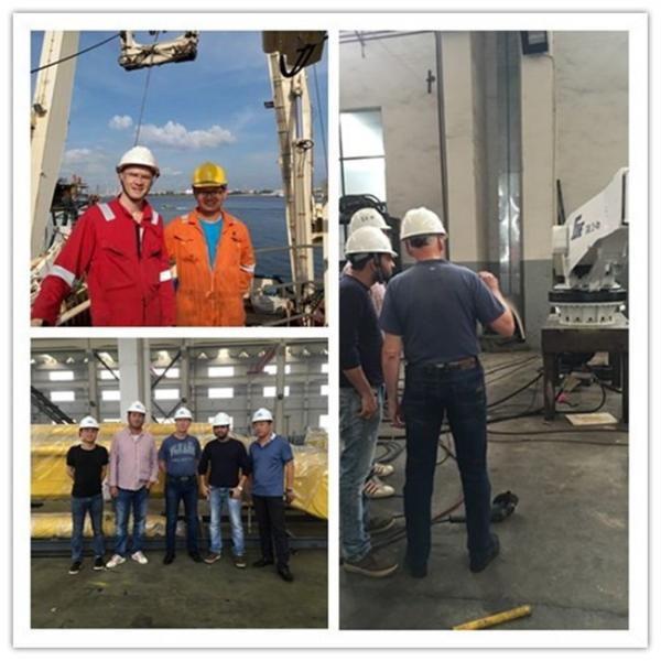 Steel Structure 2t Marine Cranes Hydraulic 6m Bending Boom For Offshore