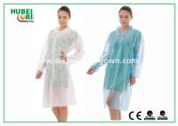 PP ou MP ou Tyvek Coats de laboratório descartáveis com snaps Branco/Azul/Vermelho Moda e uso durável
