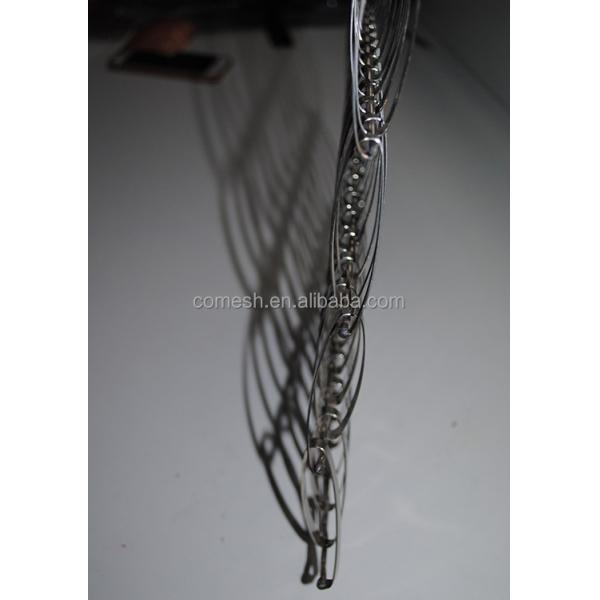 Acero inoxidable 304 malla de alambre decorativo para la pared de cortina