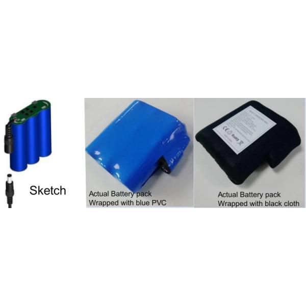 Черная батарея 12 В 5000 мАч с защитой BMS для нагретого костюма