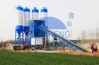 HZS90 pré-fabricou o equipamento de produção concreto, planta concreta do grupo da mistura molhada de 4 escaninhos