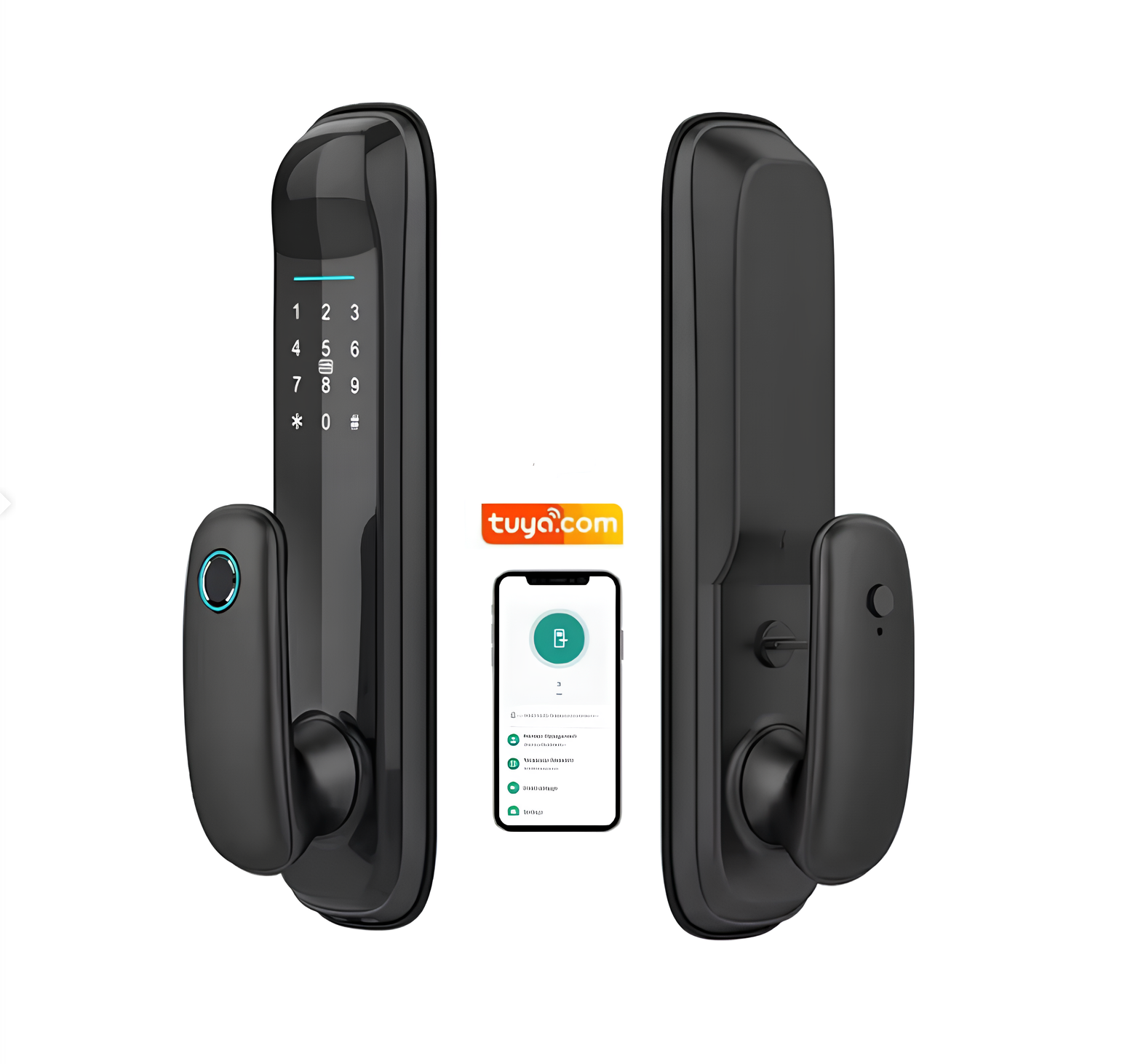 Smart Electronic Lock Fingerprint Durable Eco-Friendly Anti-Theft Design 5050 Body Aluminum Alloy Tuya Compatible Password