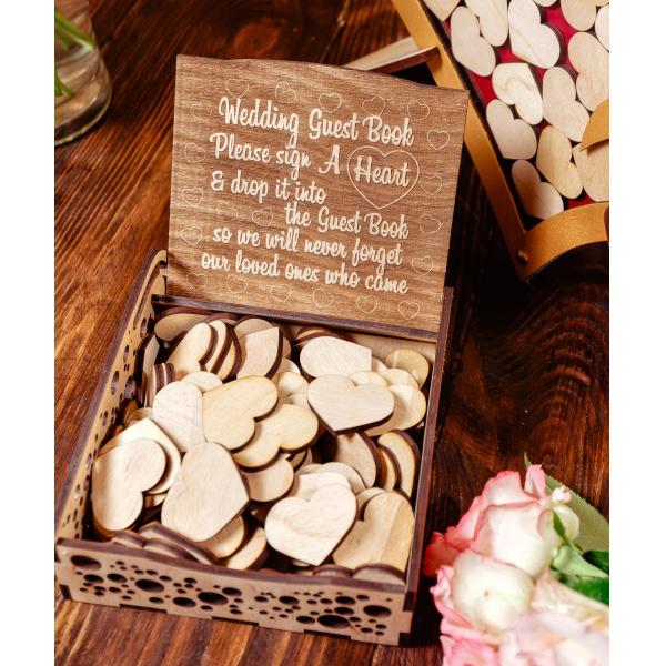 Personalized Alternative Wedding Guest Book Heart shape Our Guestbook Sign