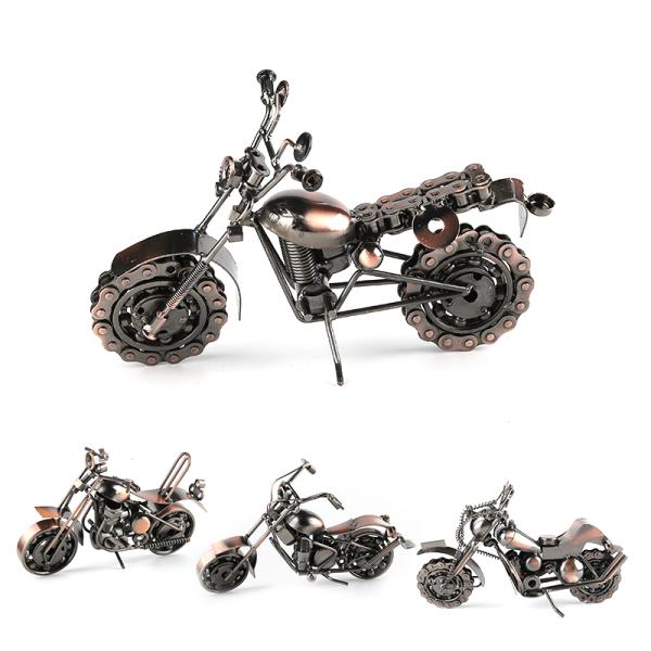 Vintage Iron Motorcycle Die Cast Toy Cars Handicraft Collectible Iron Crafts