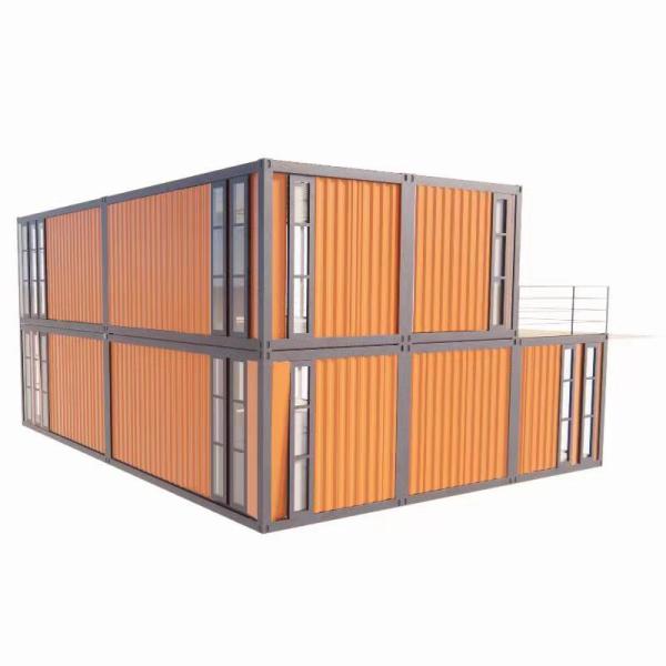 Aluminum Alloy Windows and 50/75/100mm Wave Sandwich Panel Luxury Prefabricated Houses with Toilet