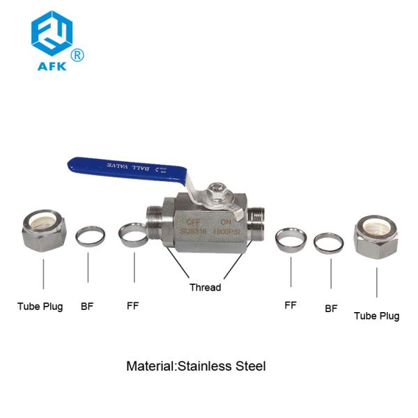 6000PSI выковало шариковый клапан ASME нержавеющей стали с прямой ручкой