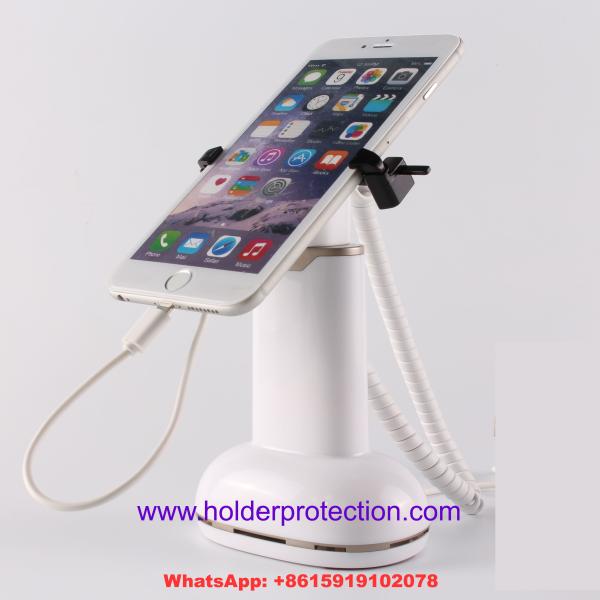 COMER anti-theft alarm clip locker Gripper security retail floor display holder with charging cable
