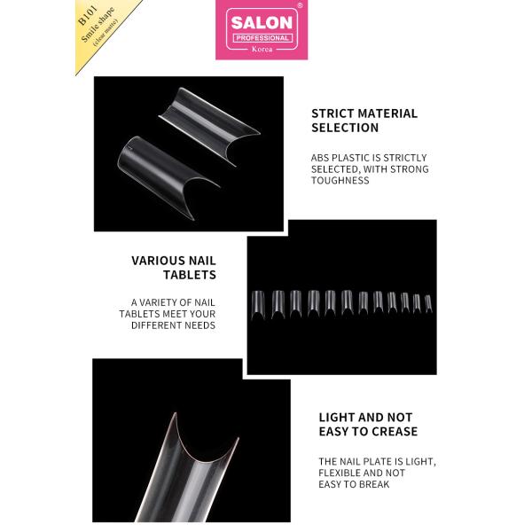OEM Full Cover Eagle Mouth Natural Soft Gel False Nails Designs Artificial Nail Tips