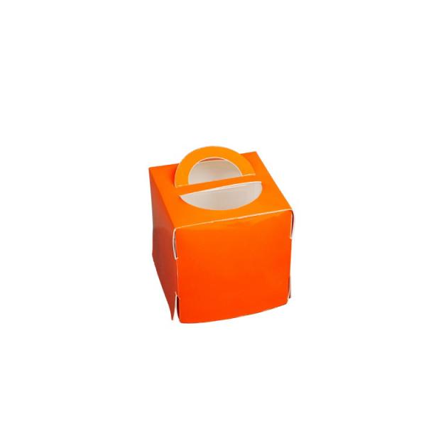 Customized printed logo disposable food hand-held cake paper box