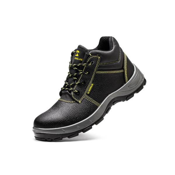 Shengjie steel toe anti puncture stab resistant water proof anti slip labor embossed cow leather safety shoes