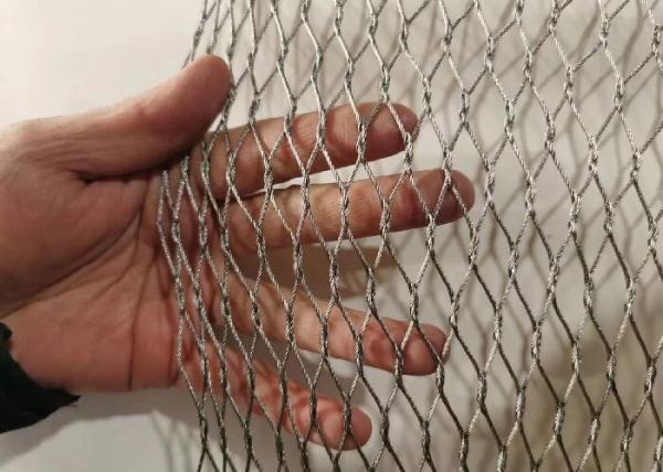 Ferruled Rope Zoo Wire Mesh , Stainless Steel Flexible Wire Mesh Netting