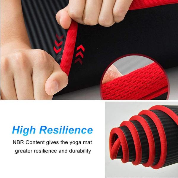 Non Slip Fitness Yoga Mat Extra Thick Yoga Mat 10mm NRB Material For Men / Women