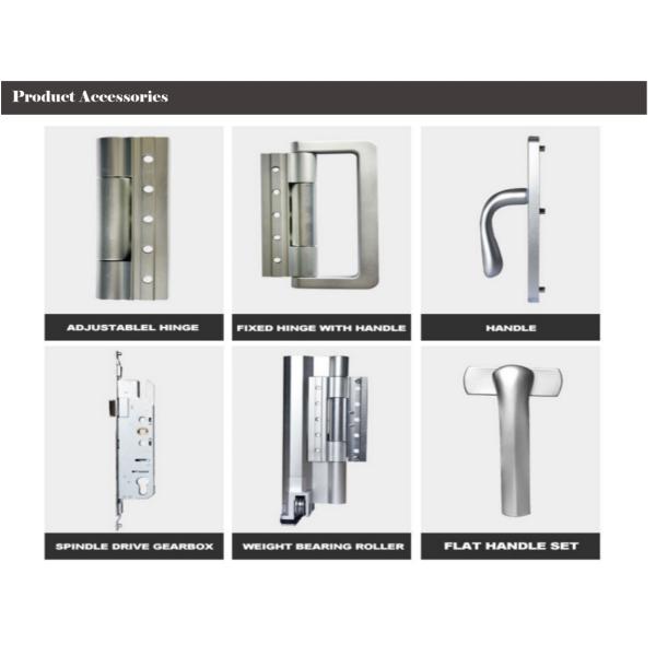 1.5-2.0mm Narrow Edge Aluminum Folding Windows Two Track Clear Tempered Glazed