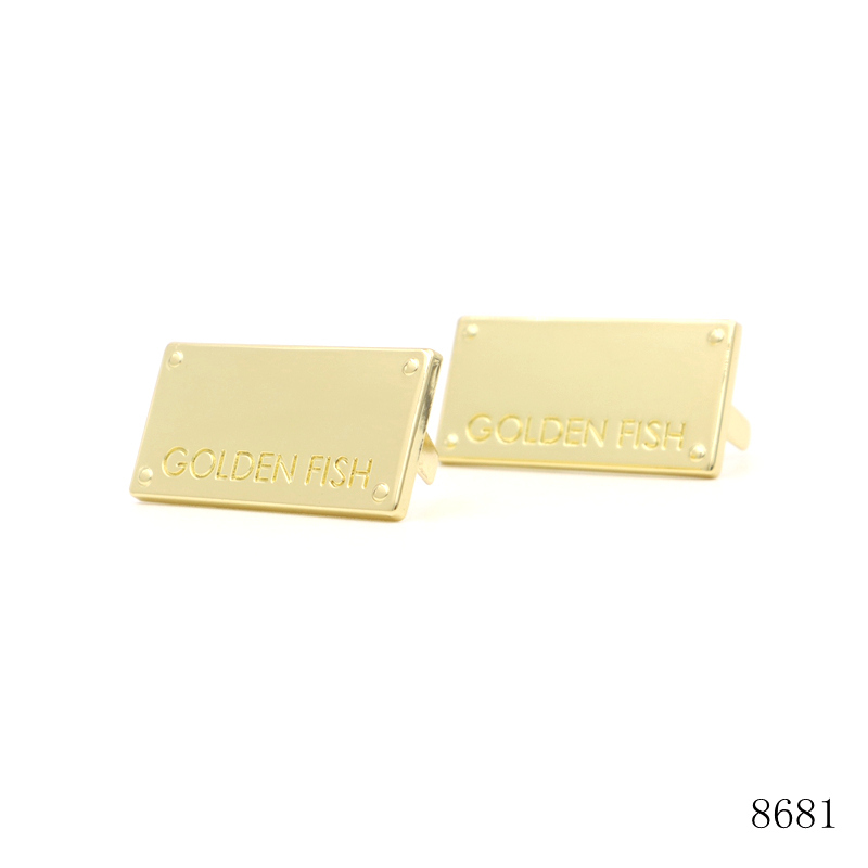 Personalized Design Leather Bag Purse Metal Label Logo Custom Engraved Logo Name Plate for Lady Handbag