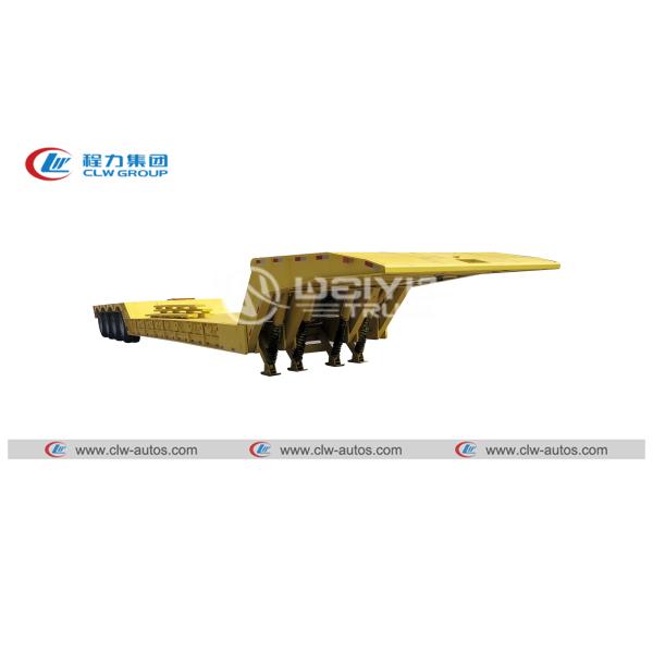 Трейлер 100tons Lowbed сверхмощного гидравлического Gooseneck планшетный