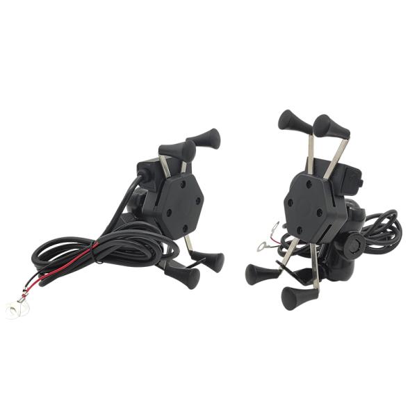 QC 3.0 18W Motorcycle Cell Phone Mount With Charger RoHS Listed