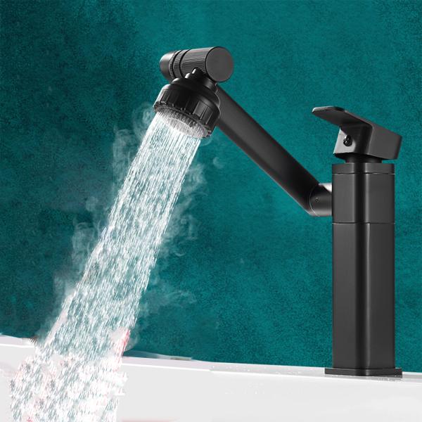 Smart Universal Mechanical Arm Waterfall Sink Faucet For Kitchen Washbasin ODM