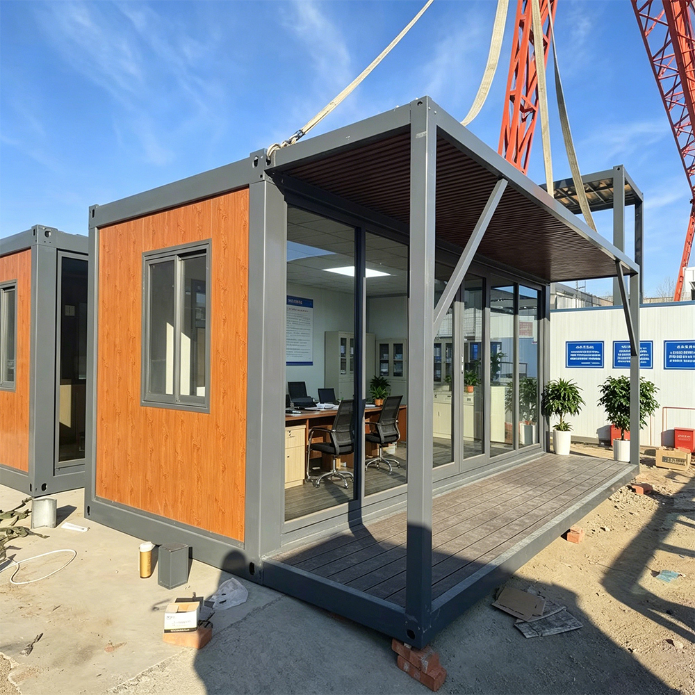 Construction Site Rapid Assembly Foldable Container House Steel Frame Windproof for Worker Dormitory Temporary Office
