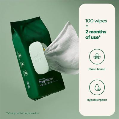 Hypoallergenic Fragrance Free Pet Wet Wipes Comfortable Dog Wipes Body For Paws Butt